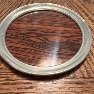 Silver and Brown Decorative Tray